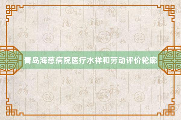 青岛海慈病院医疗水祥和劳动评价轮廓